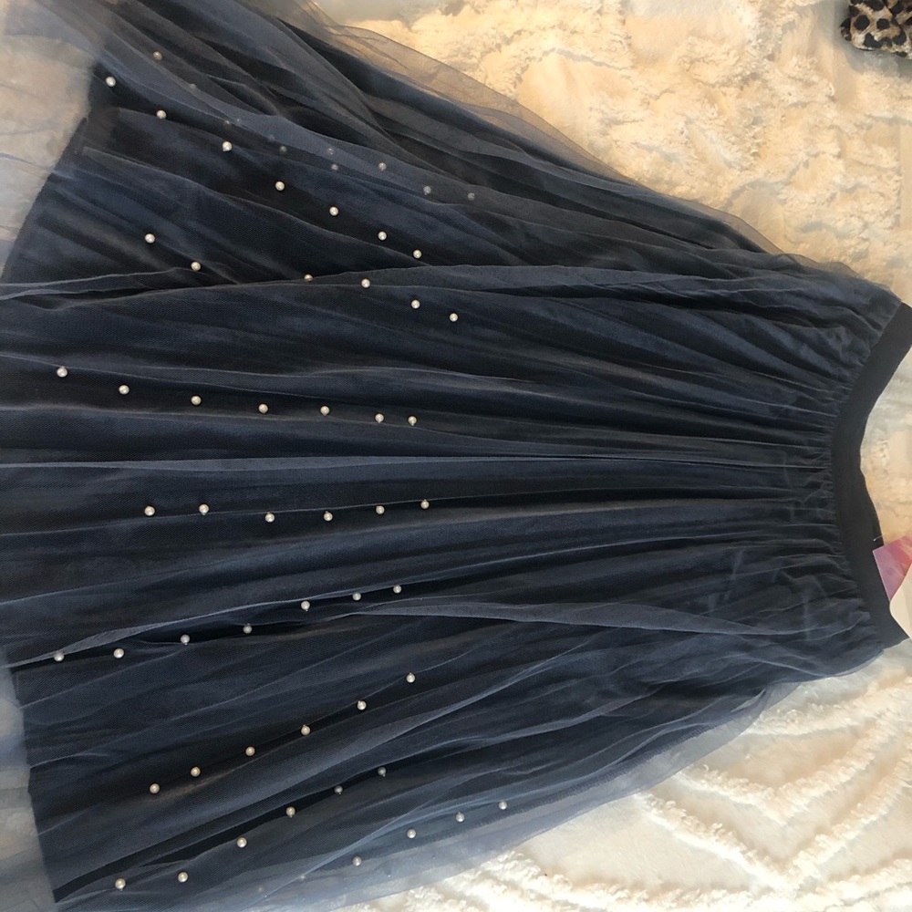 Tea length tulle skirt